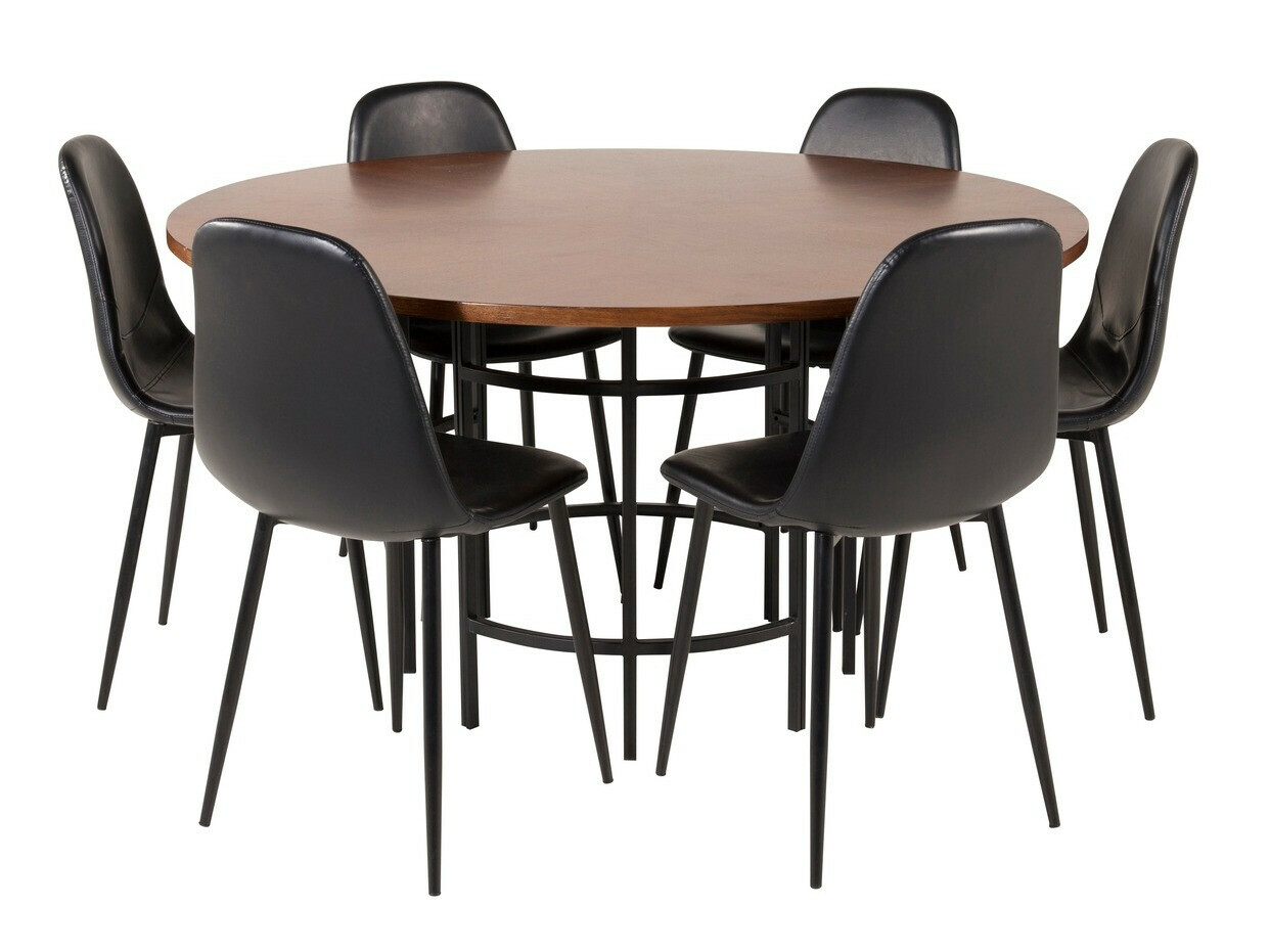 Conjunto de mesas y sillas para comedor Dallas 309 (Negro)