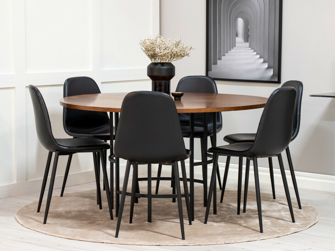 Conjunto de mesas y sillas para comedor Dallas 309 (Negro)