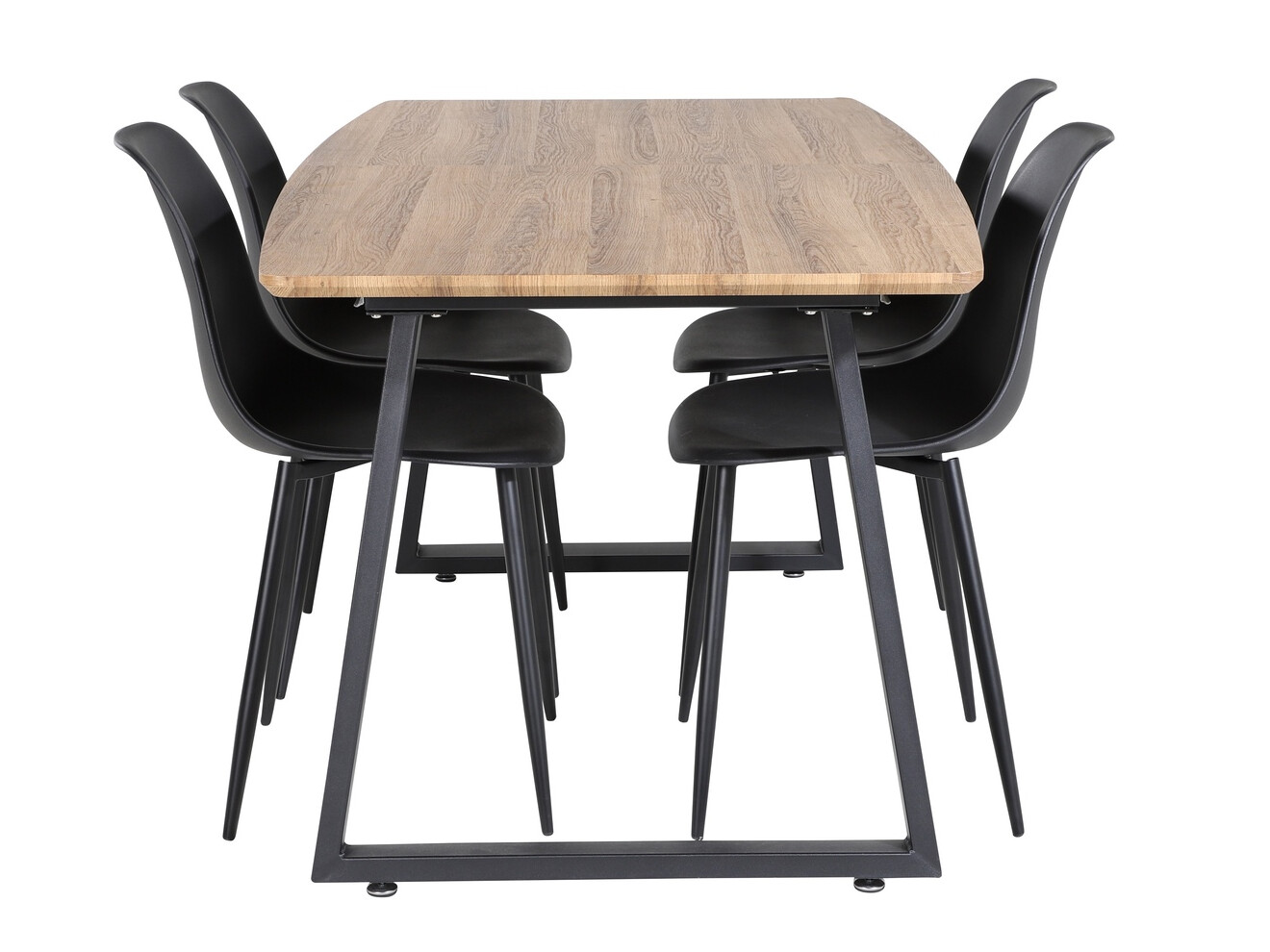 Conjunto de mesas y sillas para comedor Dallas 329 (Negro)