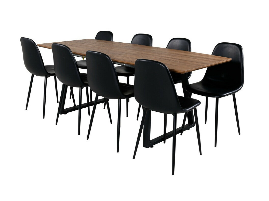 Conjunto de mesas y sillas para comedor Dallas 331 (Negro)