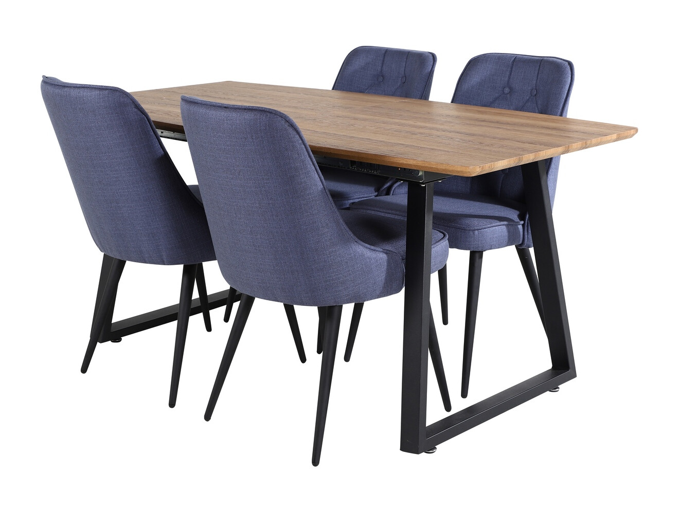 Conjunto de mesas y sillas para comedor Dallas 332 (Azul + Negro)