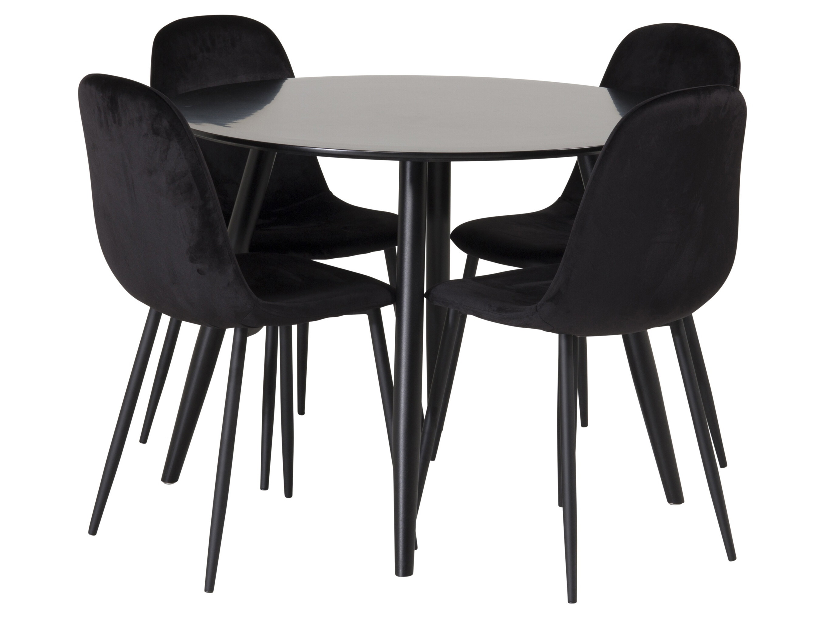 Conjunto de mesas y sillas para comedor Dallas 348 (Negro)