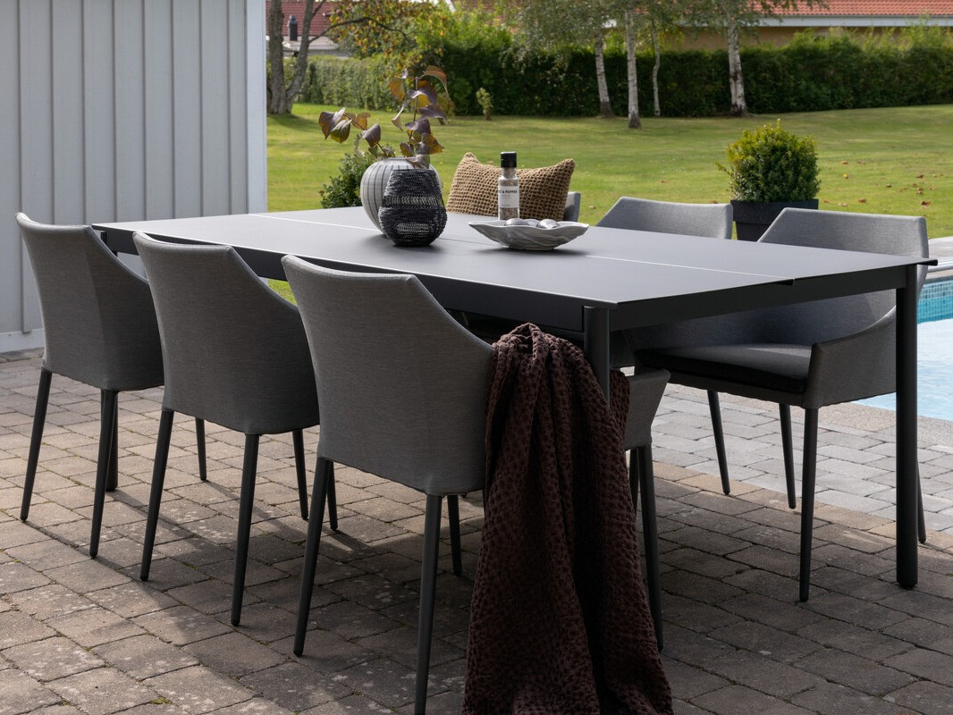 Silla para exterior Dallas 2563 (Negro + Gris)