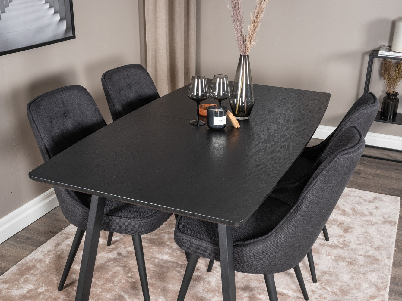 Conjunto de comedor Dallas 1994 (Negro)