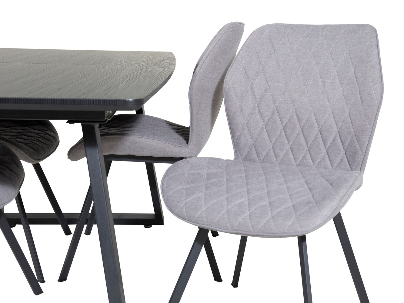 Conjunto de comedor Dallas 1997 (Negro + Gris)