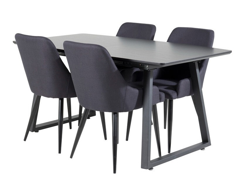Conjunto de mesas y sillas para comedor Dallas 1814 (Negro)
