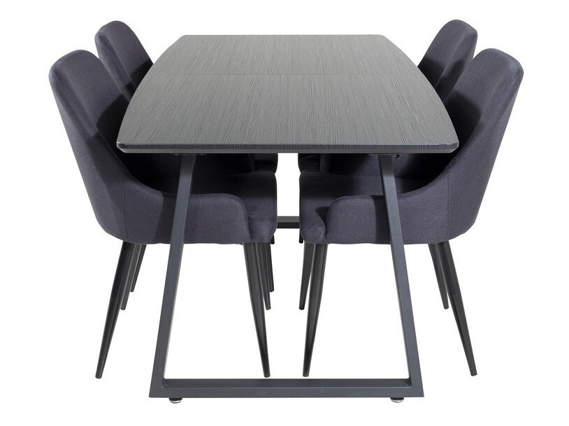 Conjunto de mesas y sillas para comedor Dallas 1814 (Negro)