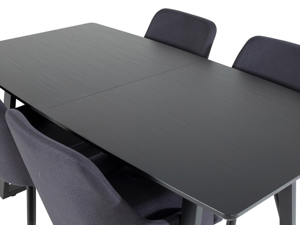 Conjunto de mesas y sillas para comedor Dallas 1814 (Negro)