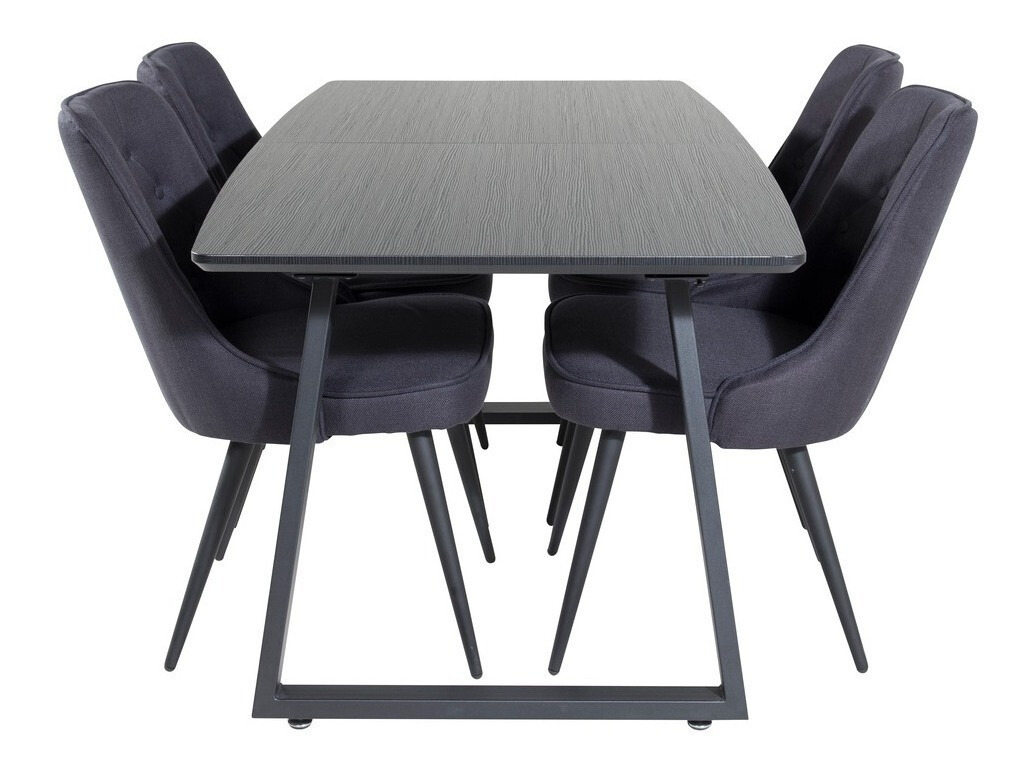 Conjunto de mesas y sillas para comedor Dallas 1994 (Negro)