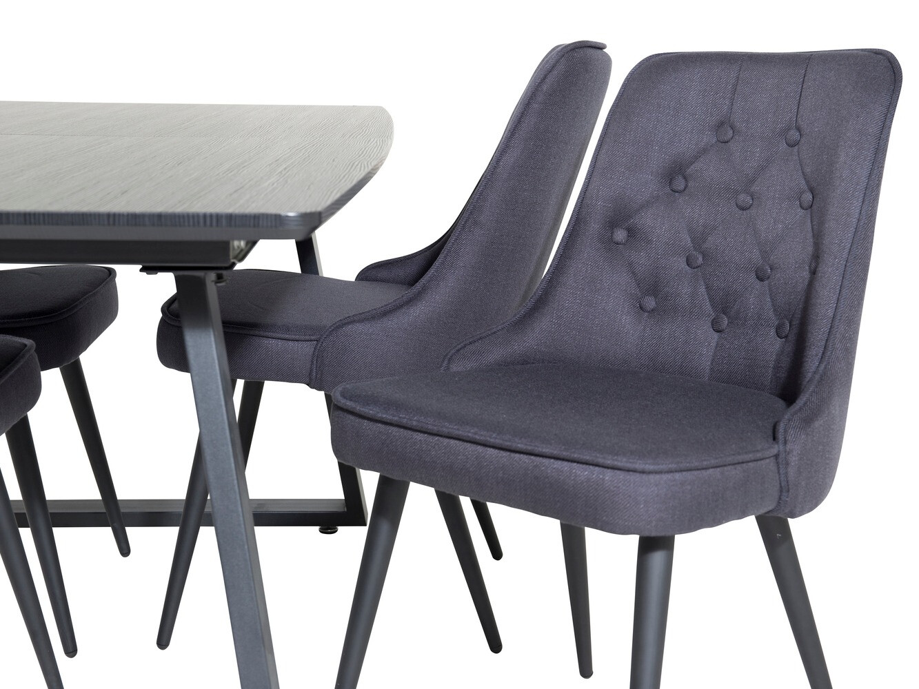 Conjunto de mesas y sillas para comedor Dallas 1994 (Negro)