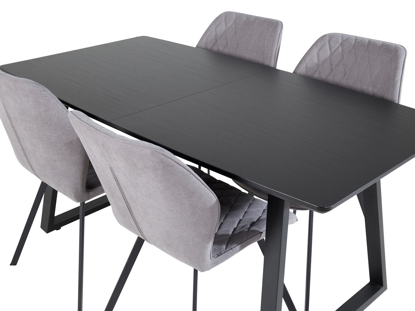 Conjunto de mesas y sillas para comedor Dallas 1997 (Negro + Gris)