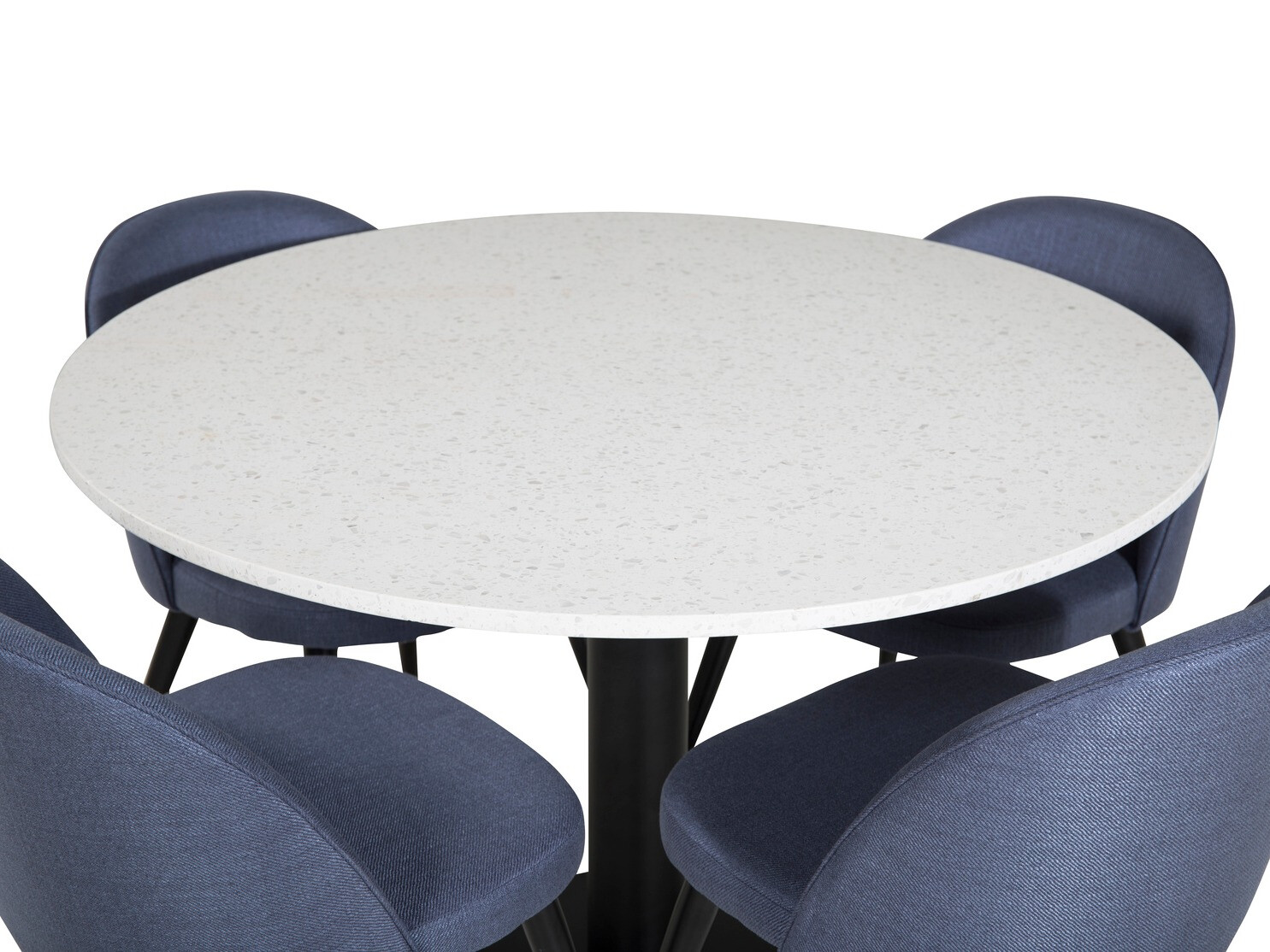 Conjunto de comedor Dallas 1107 (Azul + Negro)