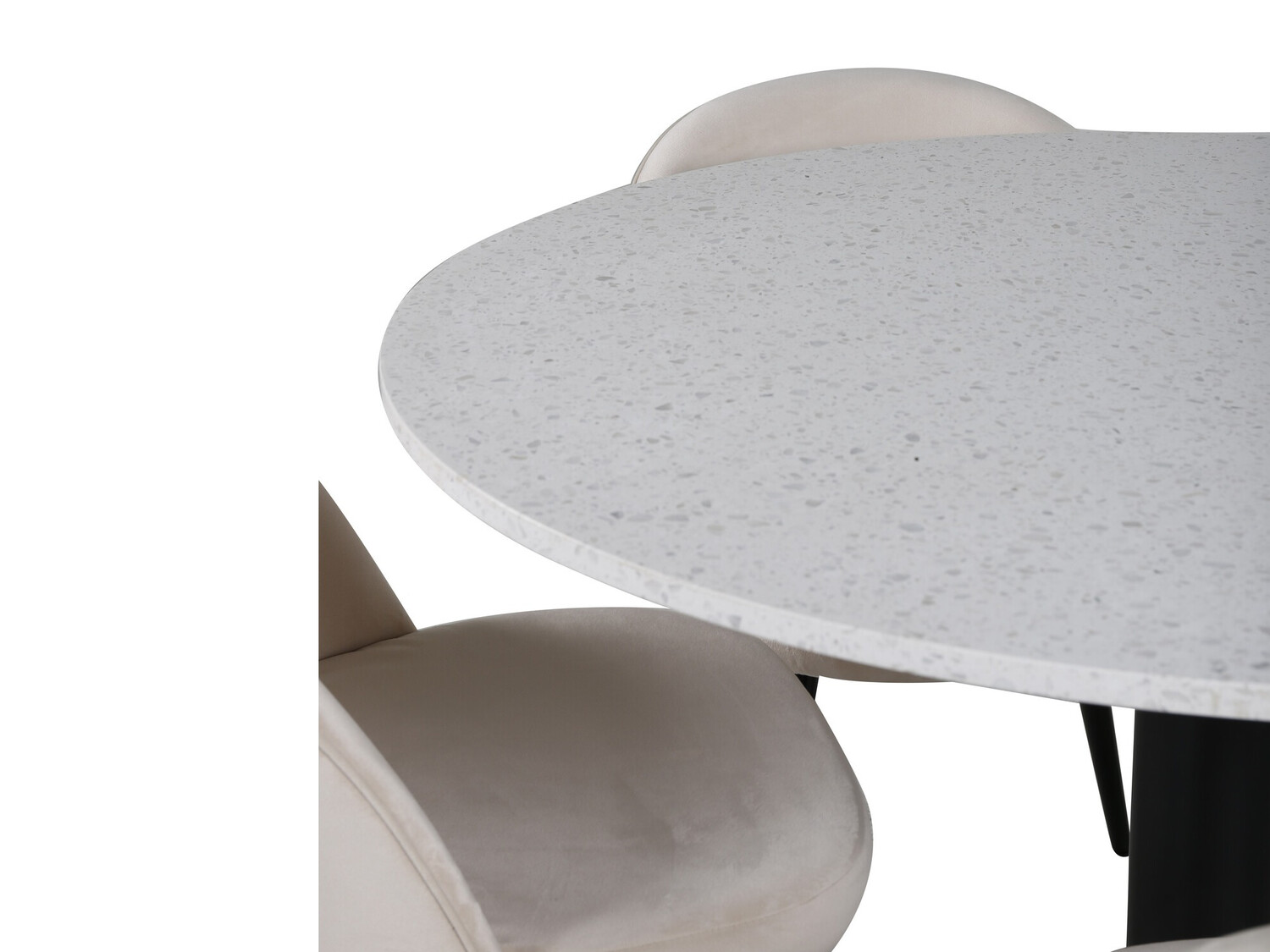 Conjunto de comedor Dallas 1107 (Crema + Negro)