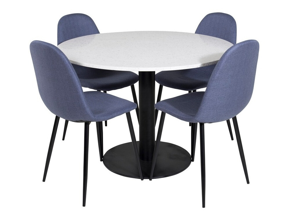 Conjunto de comedor Dallas 1109 (Azul + Negro)