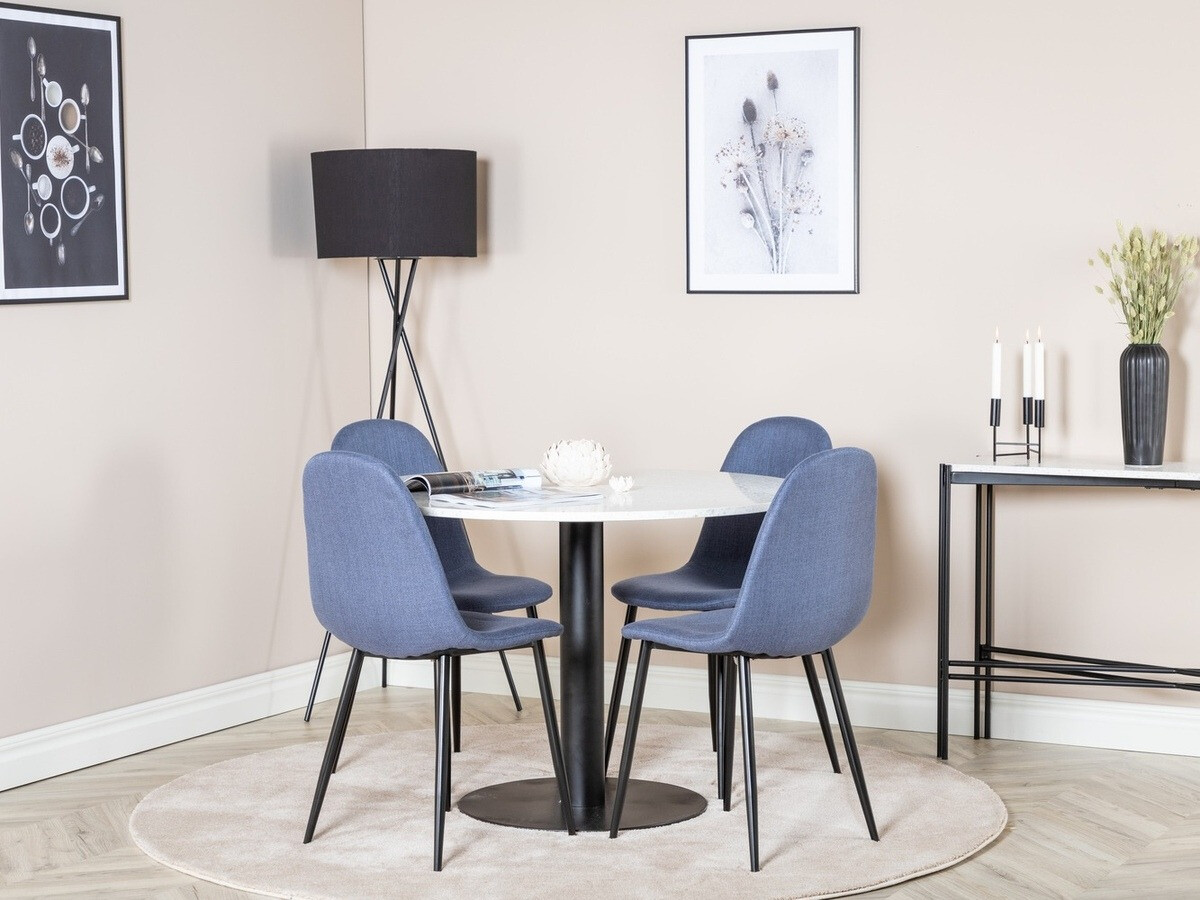 Conjunto de comedor Dallas 1109 (Azul + Negro)