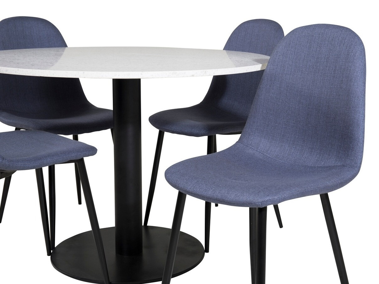 Conjunto de comedor Dallas 1109 (Azul + Negro)