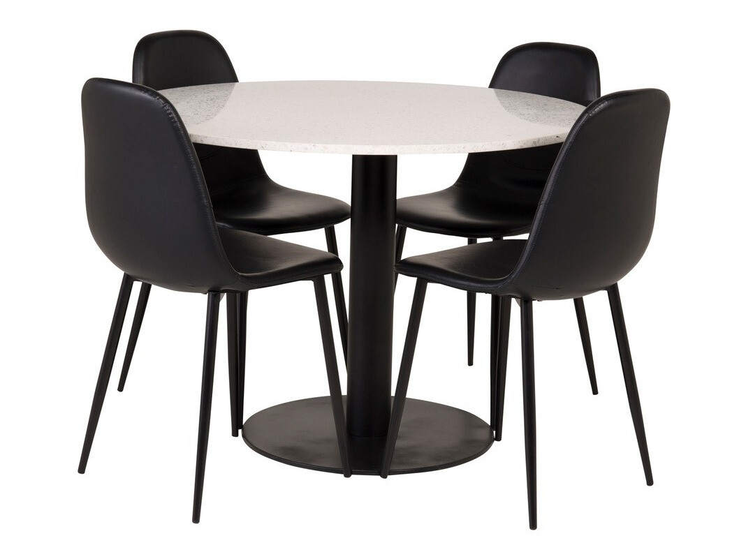 Conjunto de mesas y sillas para comedor Dallas 1109 (Negro)