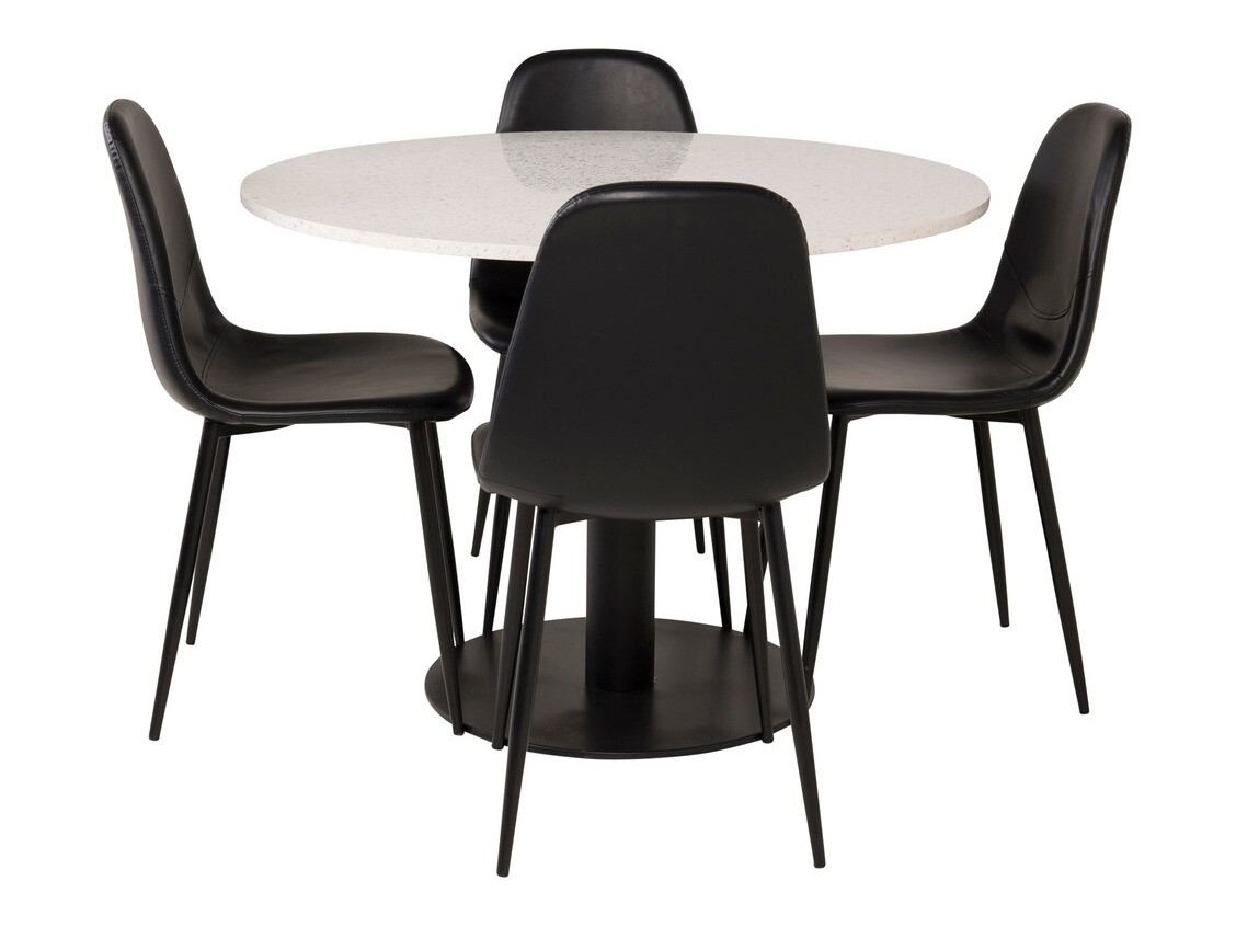 Conjunto de mesas y sillas para comedor Dallas 1109 (Negro)