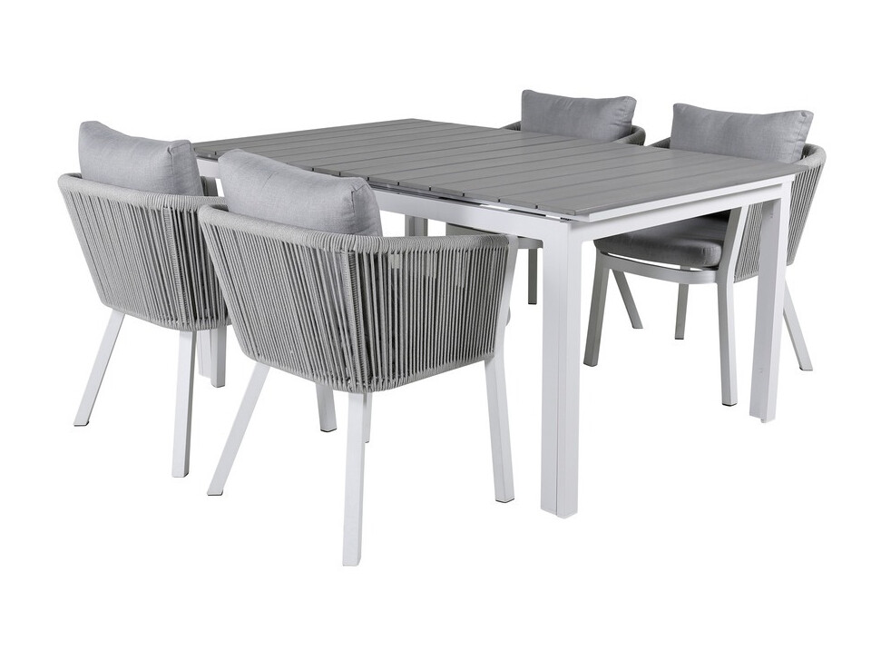 Mesa para exterior Dallas 665 (Gris + Blanco)