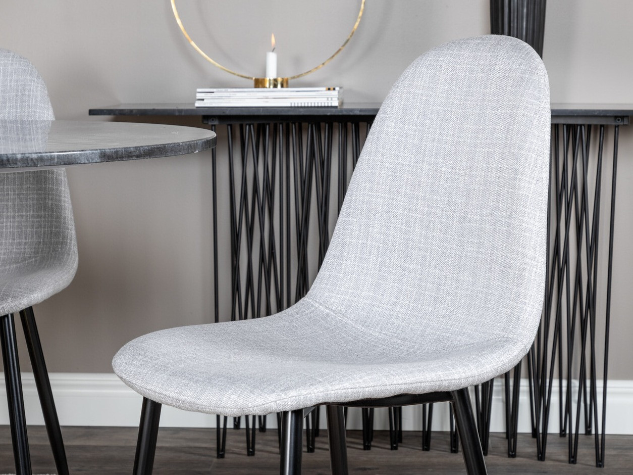 Conjunto de comedor Dallas 1215 (Gris + Negro)