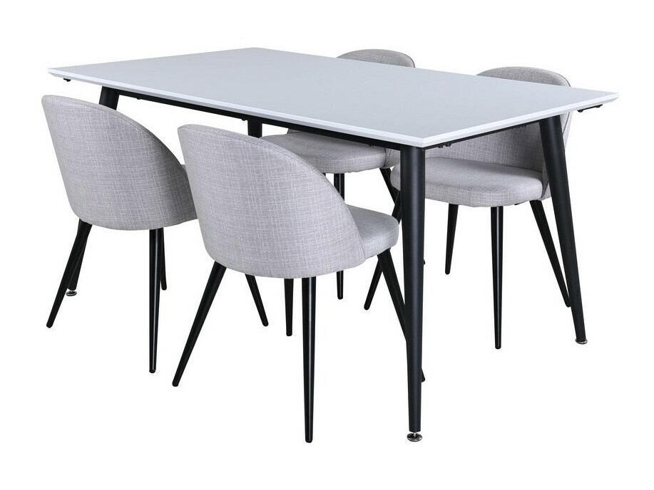 Conjunto de comedor Dallas 2731 (Gris claro + Negro)