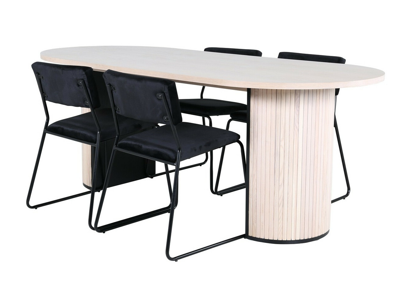 Conjunto de comedor Dallas 2759 (Negro)