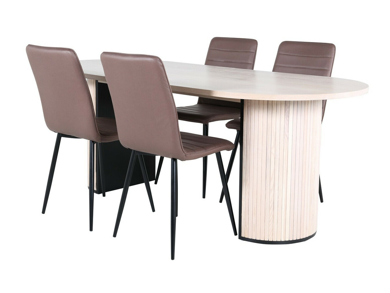 Conjunto de comedor Dallas 2762 (Marrón + Negro)