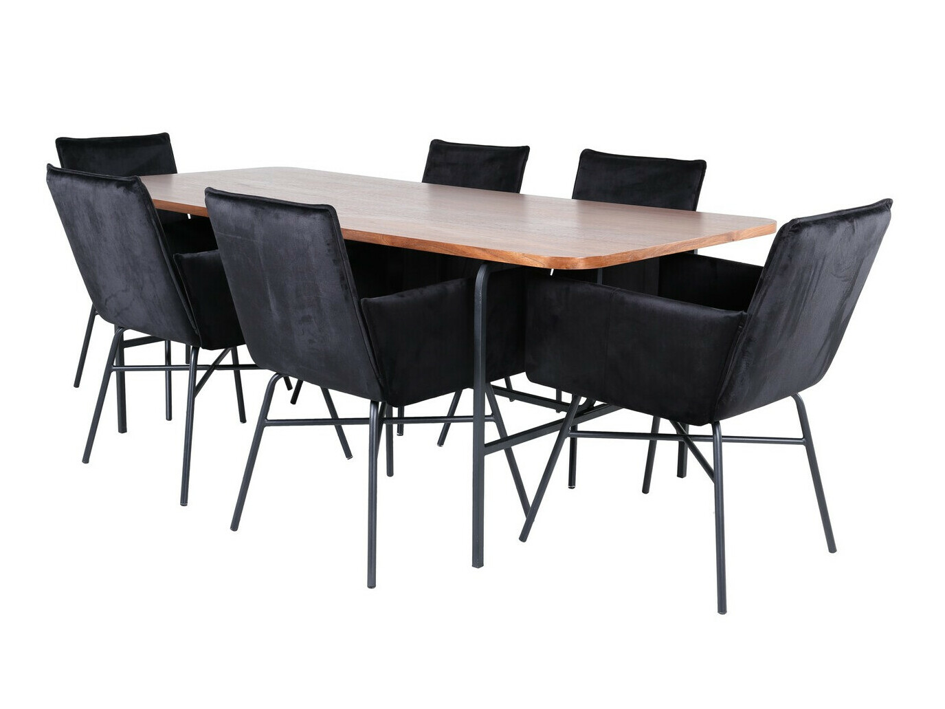 Conjunto de comedor Dallas 2787 (Negro)
