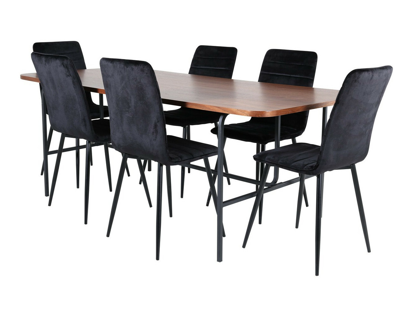 Conjunto de comedor Dallas 2792 (Negro)