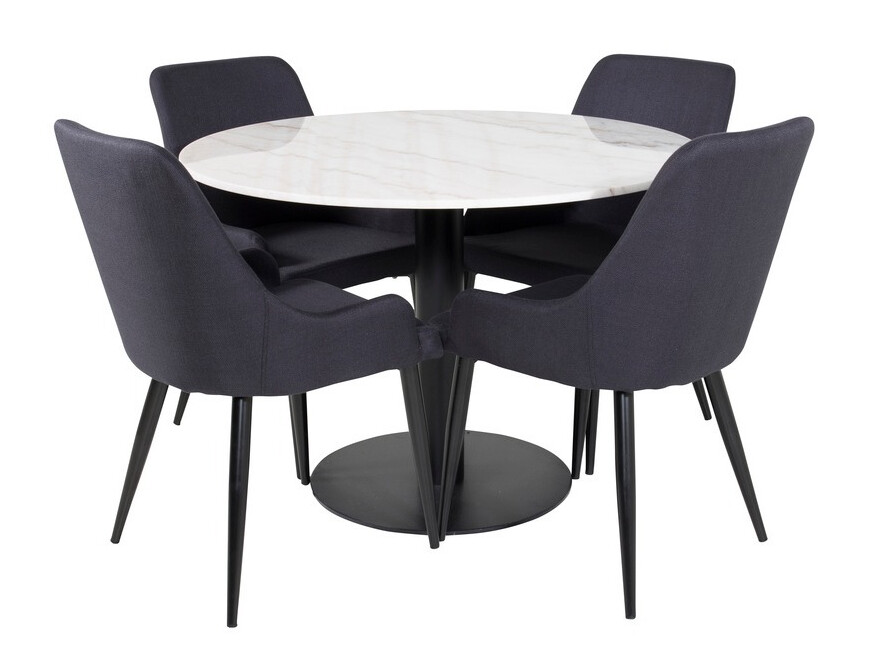 Conjunto de mesas y sillas para comedor Dallas 1300 (Negro)