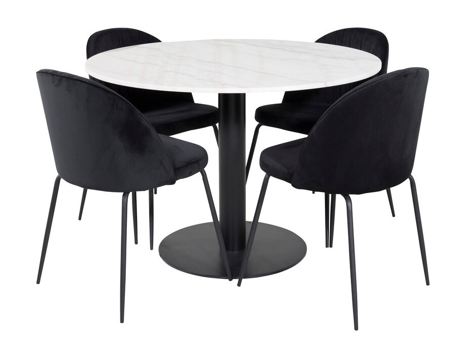 Conjunto de mesas y sillas para comedor Dallas 1303 (Negro)