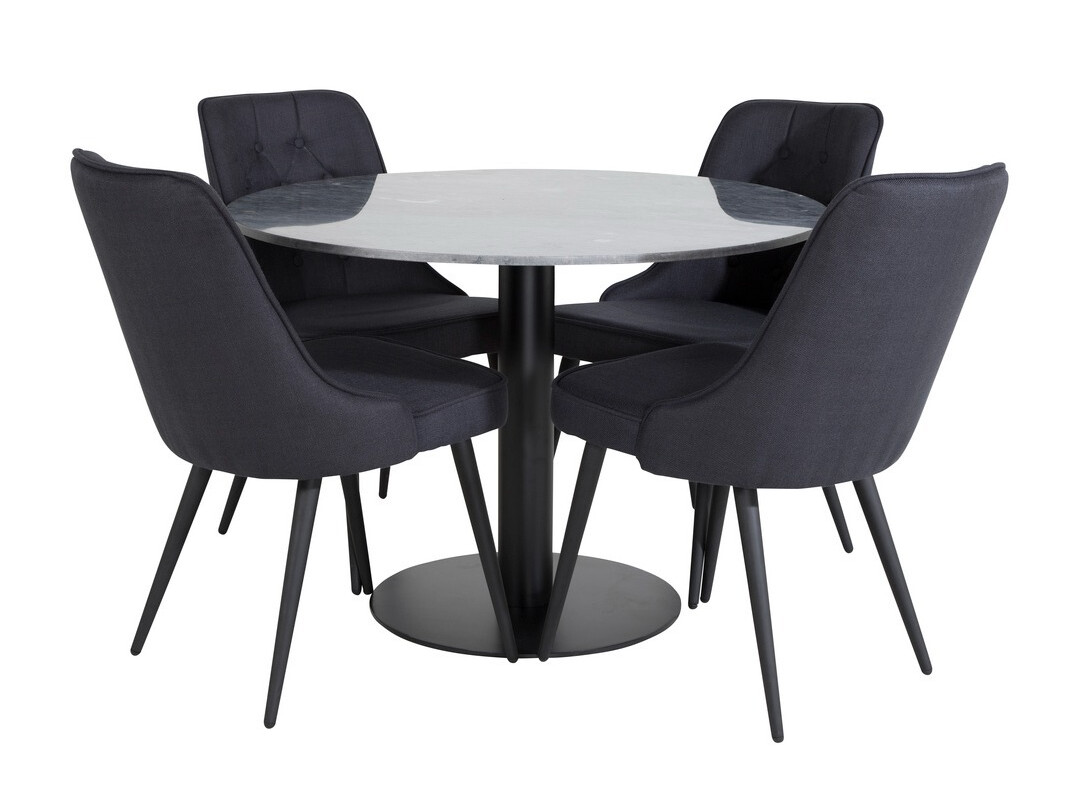Conjunto de mesas y sillas para comedor Dallas 2671 (Negro)