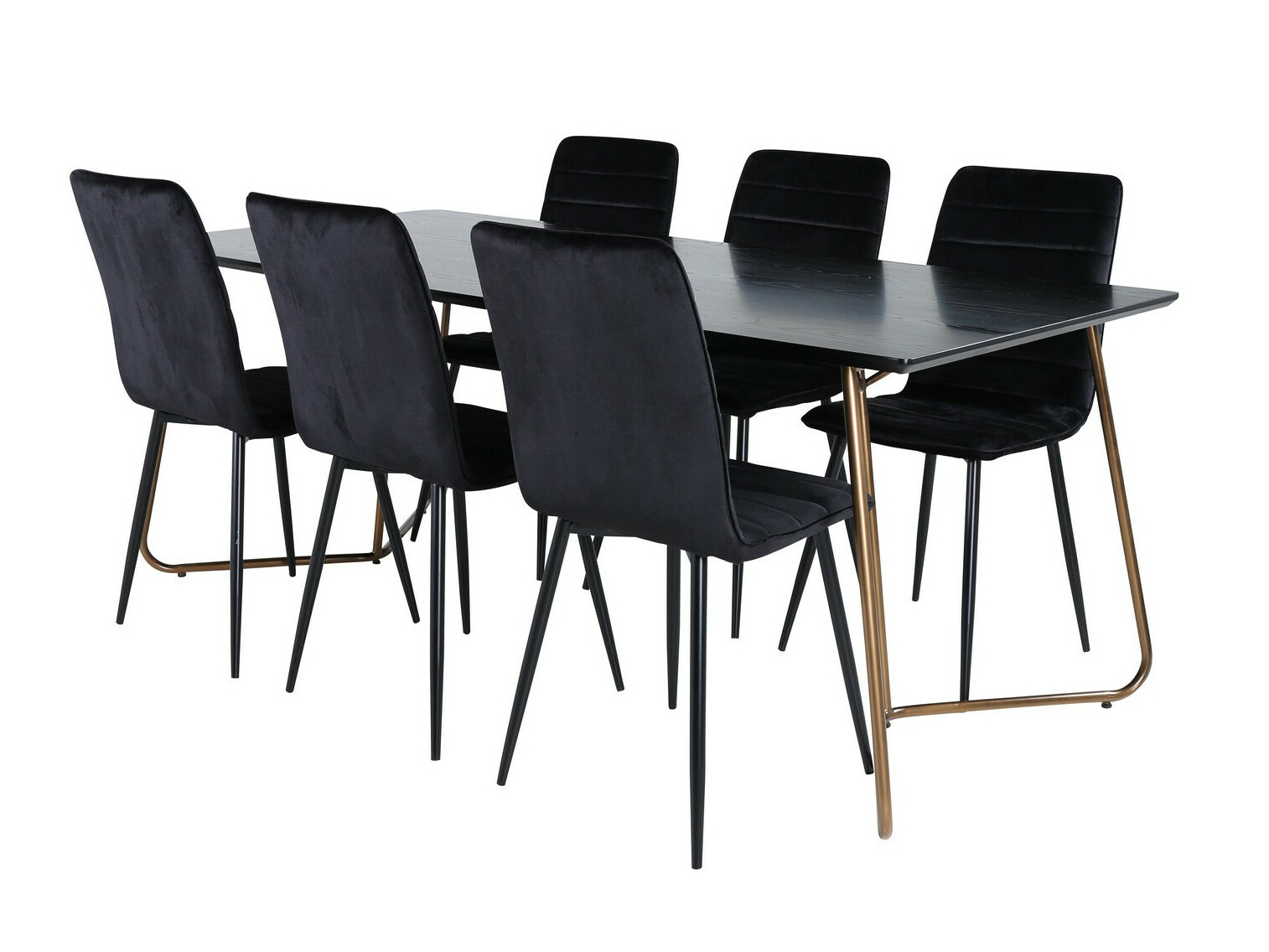 Conjunto de mesas y sillas para comedor Dallas 2724 (Negro)