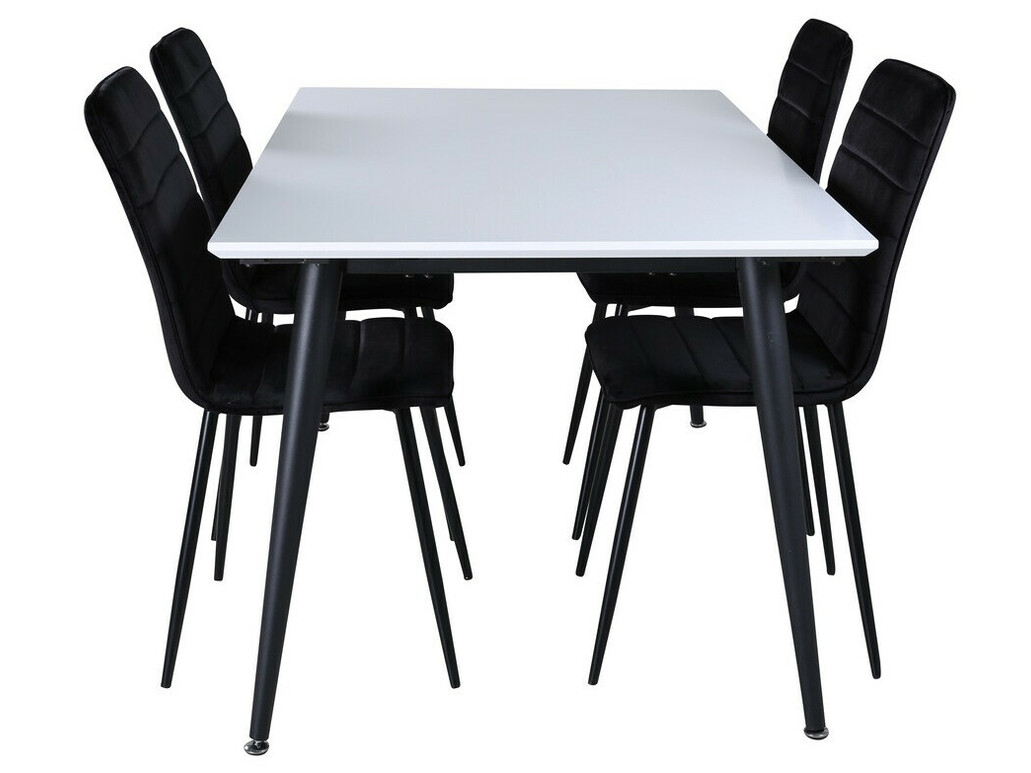 Conjunto de mesas y sillas para comedor Dallas 2733 (Negro)