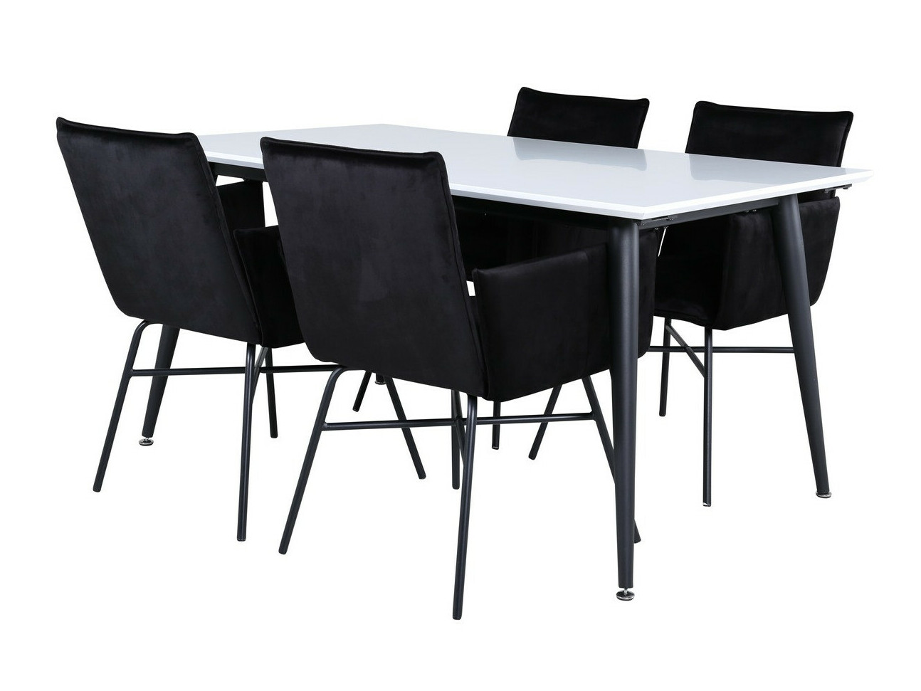 Conjunto de mesas y sillas para comedor Dallas 2734 (Negro)