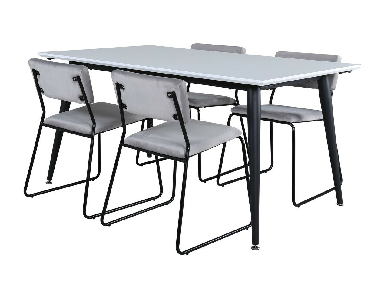 Conjunto de mesas y sillas para comedor Dallas 2736 (Gris + Negro)