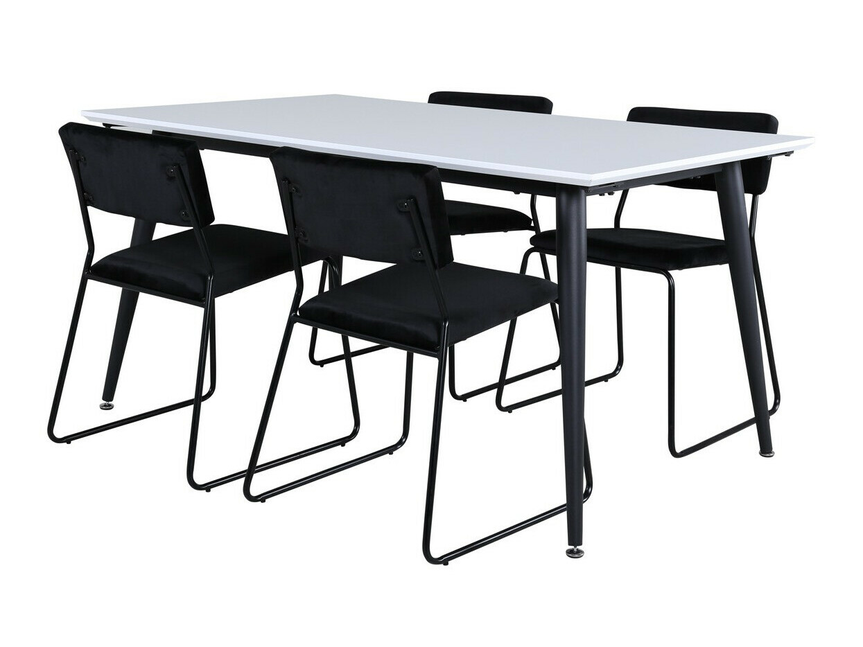 Conjunto de mesas y sillas para comedor Dallas 2736 (Negro)