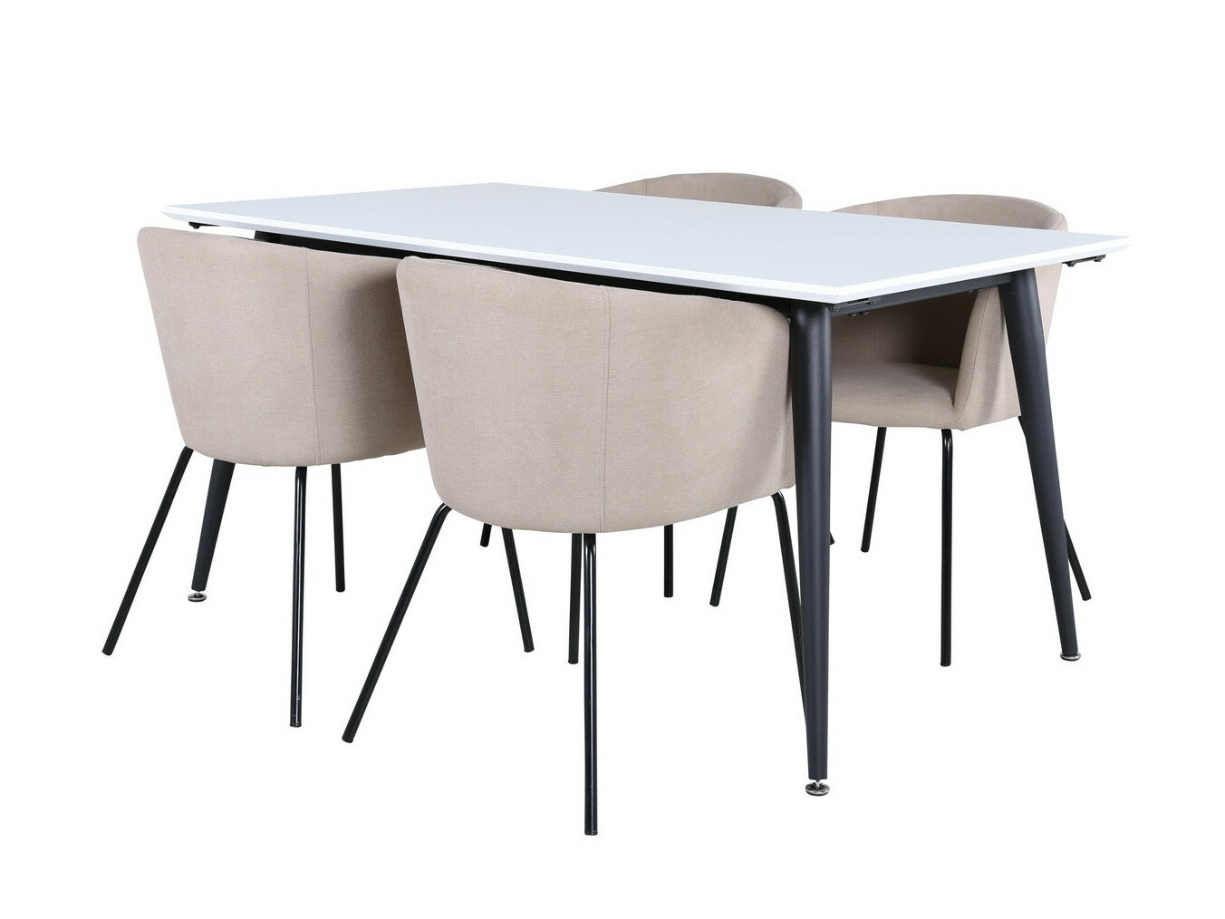 Conjunto de mesas y sillas para comedor Dallas 2739 (Beige + Negro)