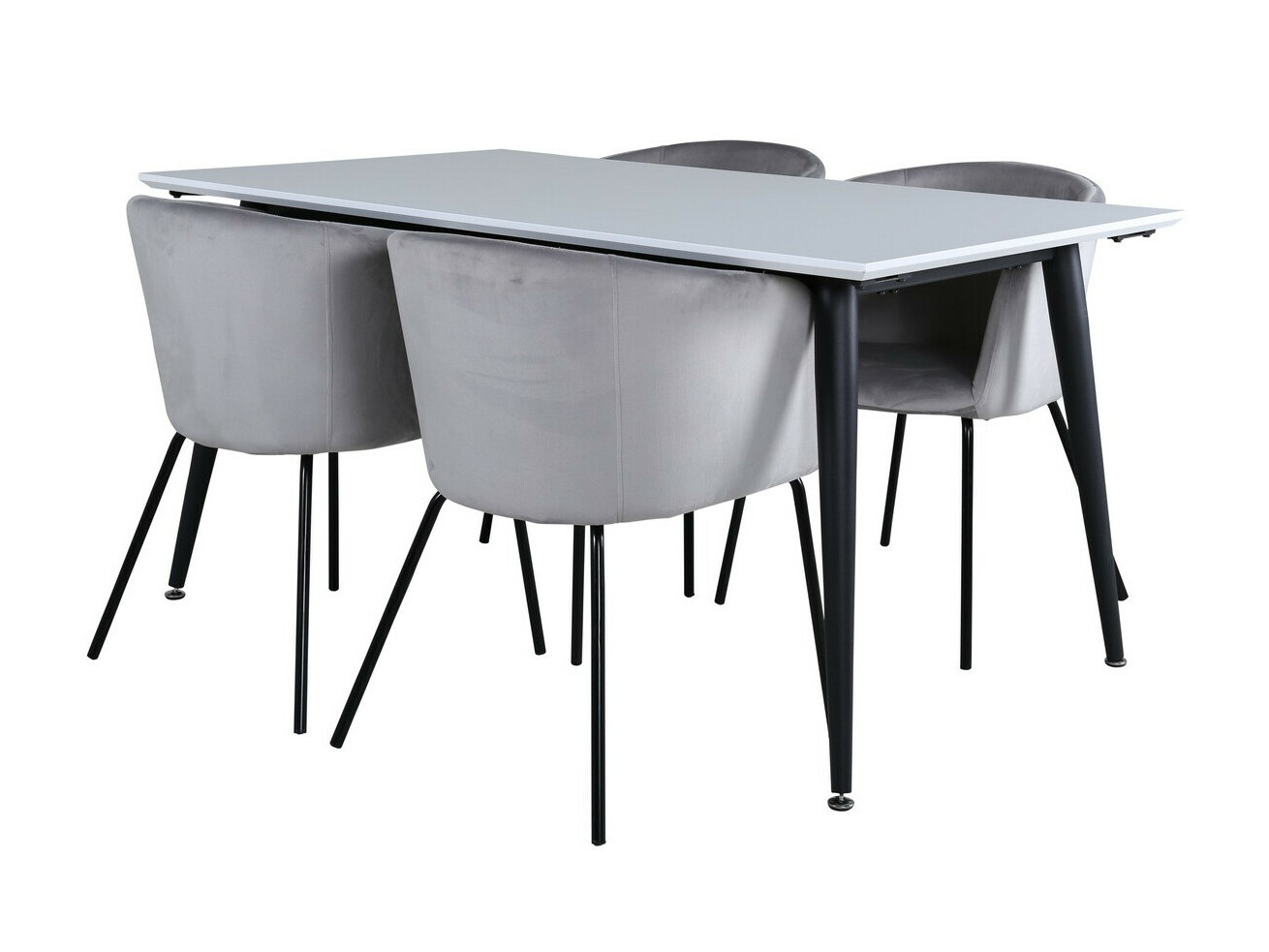 Conjunto de mesas y sillas para comedor Dallas 2739 (Gris + Negro)