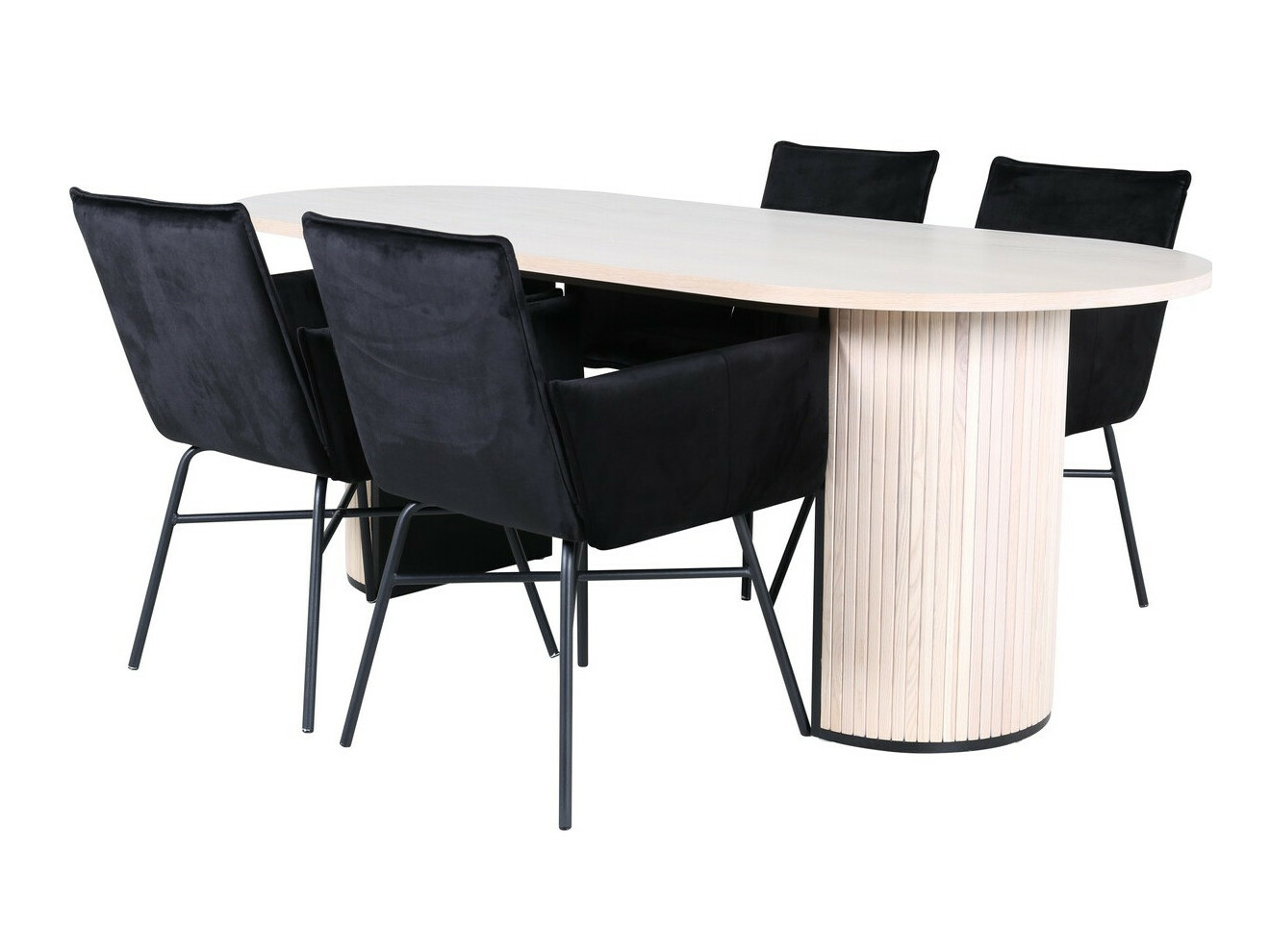 Conjunto de mesas y sillas para comedor Dallas 2751 (Negro)