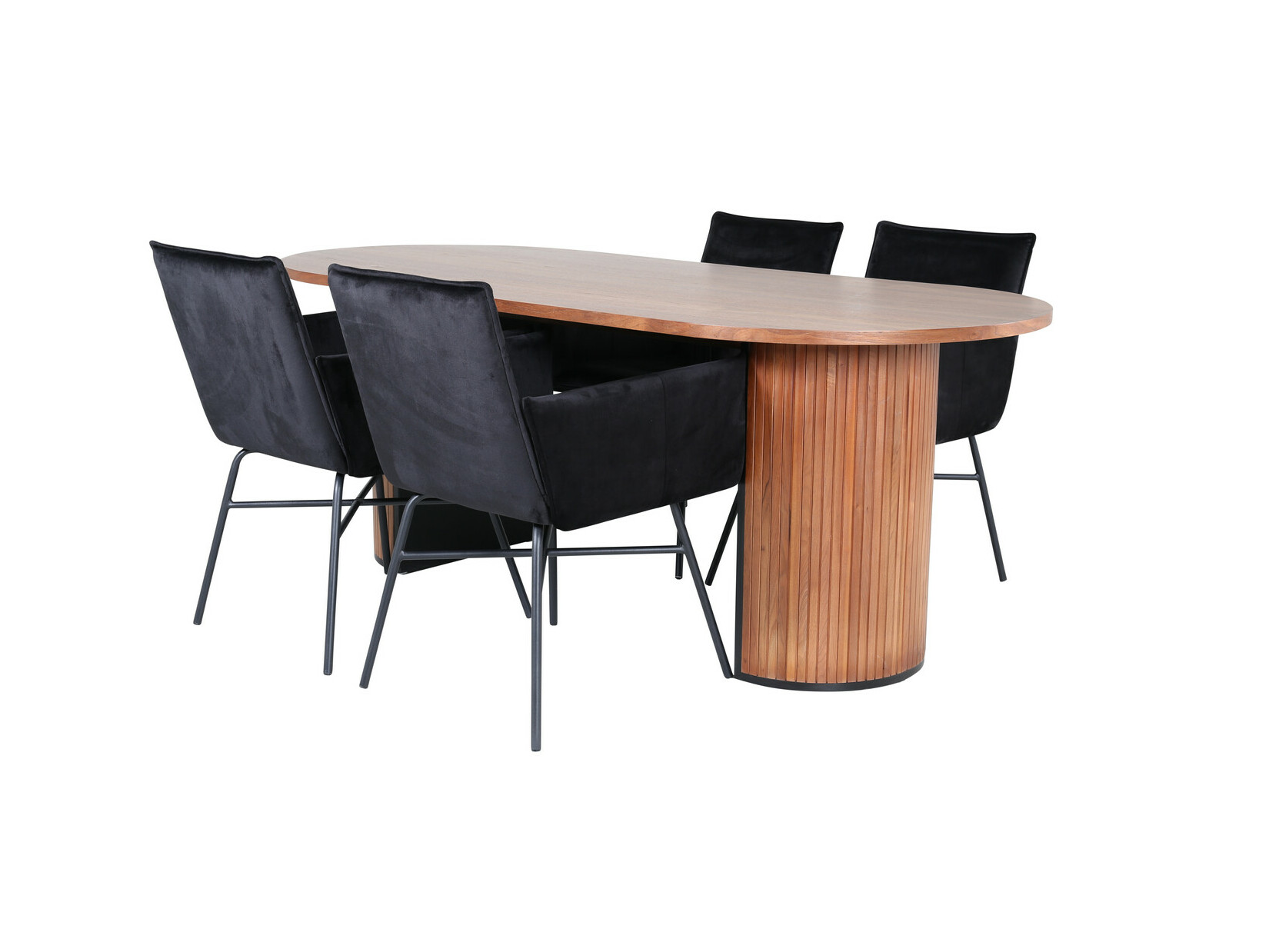 Conjunto de mesas y sillas para comedor Dallas 2757 (Negro)