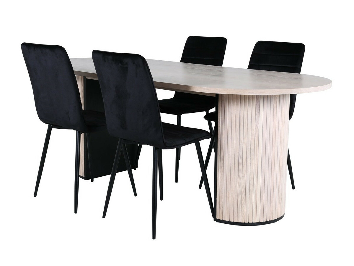Conjunto de mesas y sillas para comedor Dallas 2762 (Negro)