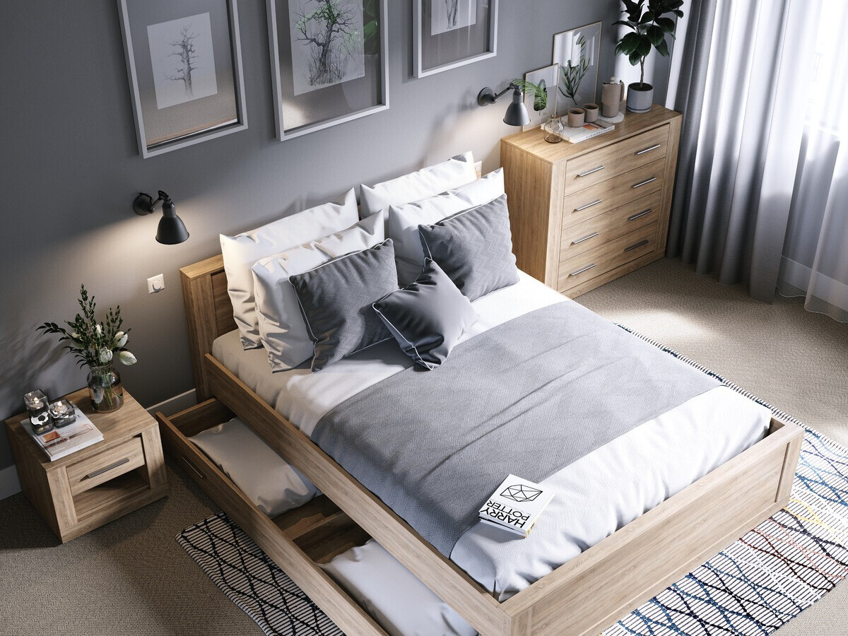 Mesilla de noche Cirdelu 107 (Roble sanremo)