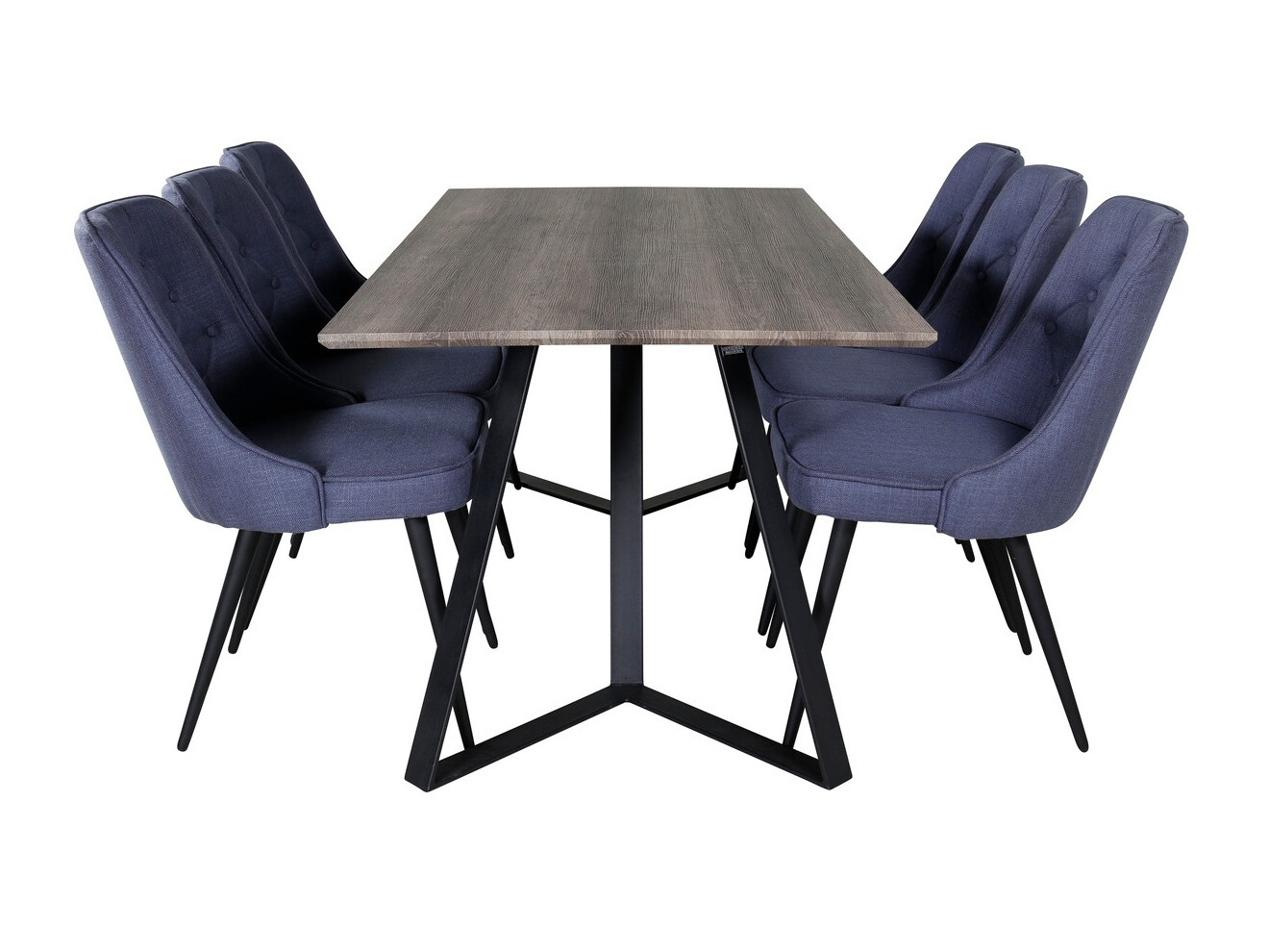 Conjunto de mesas y sillas para comedor Dallas 1347 (Azul + Negro)