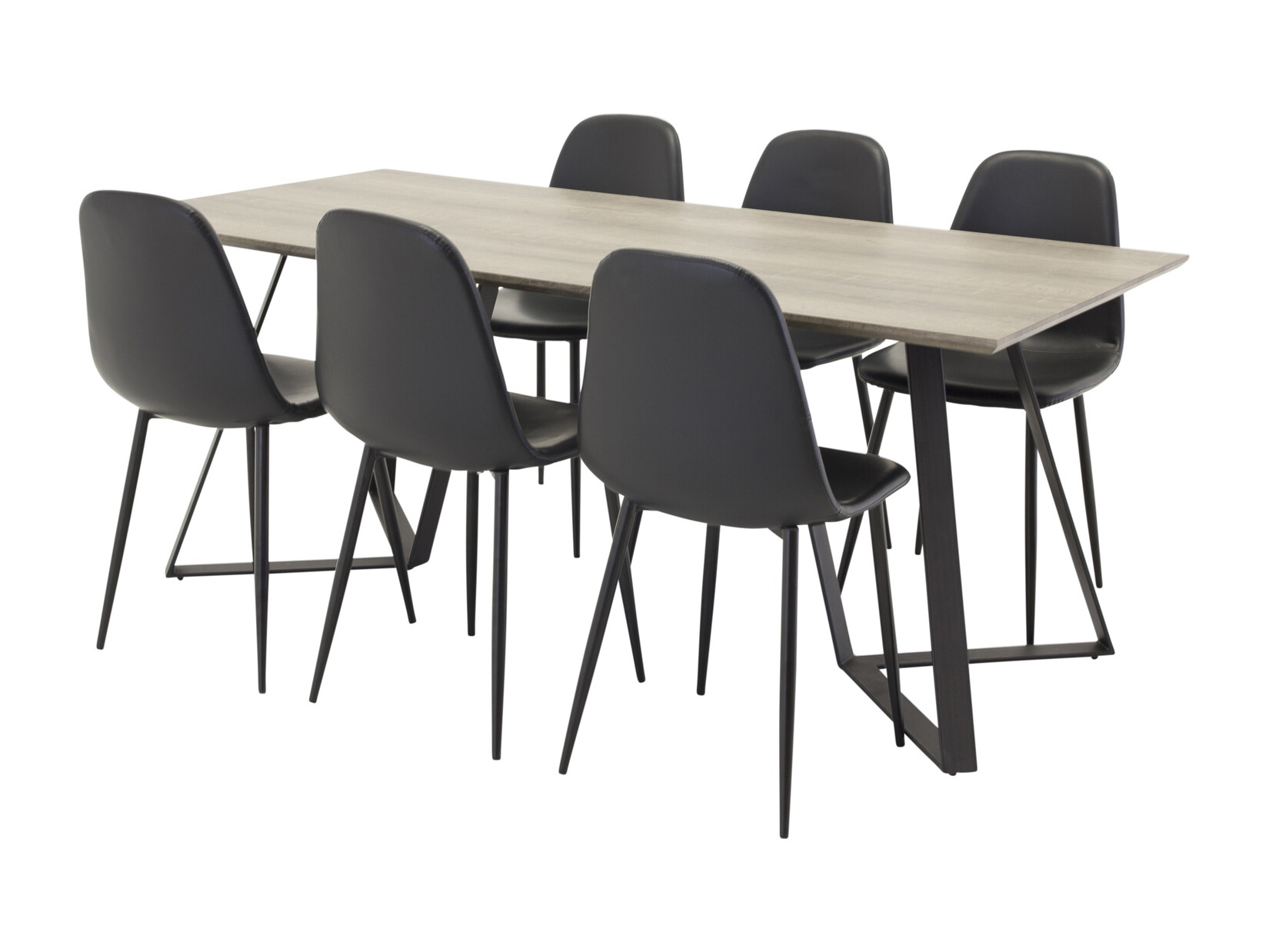 Conjunto de mesas y sillas para comedor Dallas 1353 (Negro)