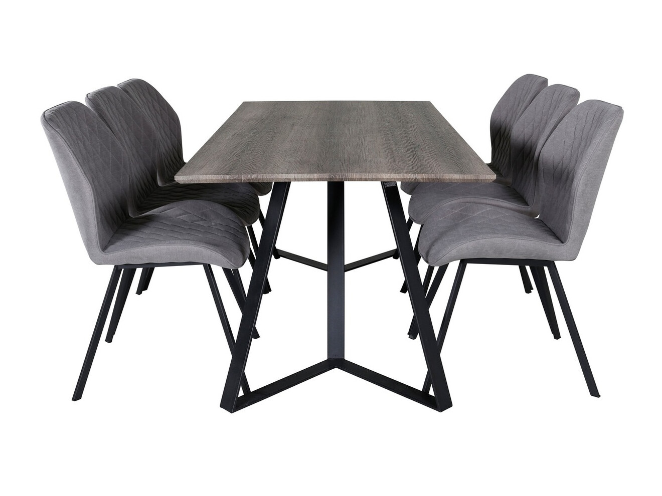 Conjunto de mesas y sillas para comedor Dallas 1359 (Gris + Negro)