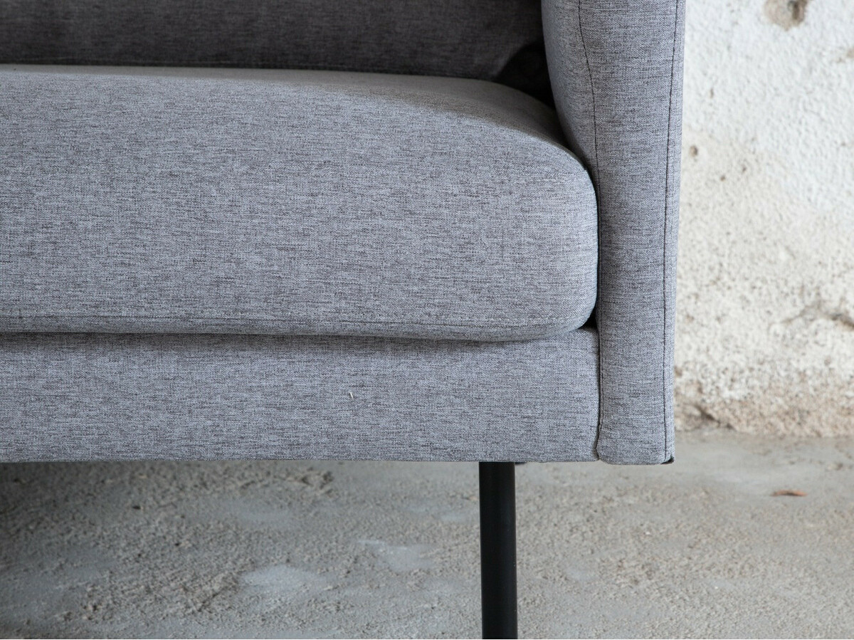 Conjunto de muebles tapizado Fercame 105 (Negro + Gris)