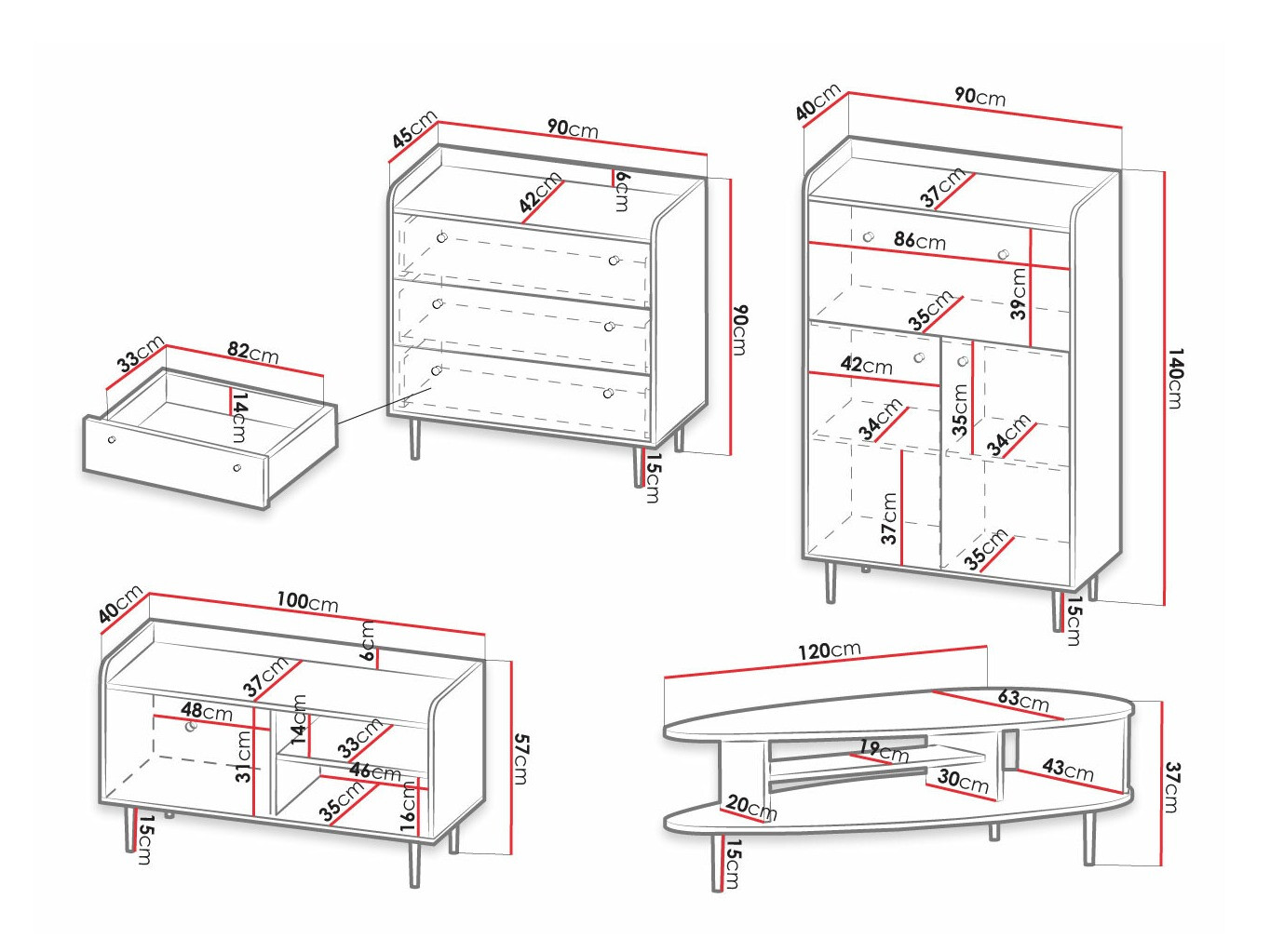 Conjunto de salón Ferenou 111