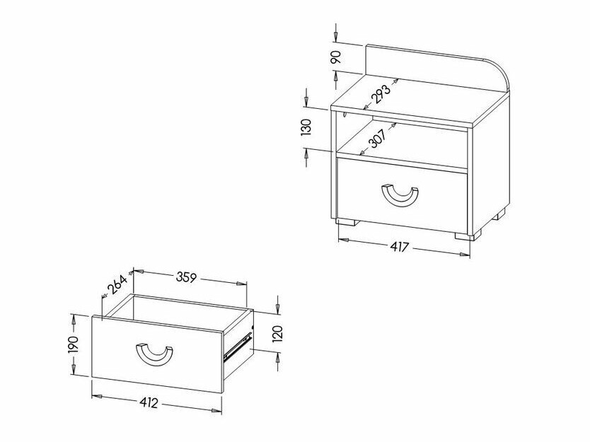 Mesilla de noche Lomteo 111