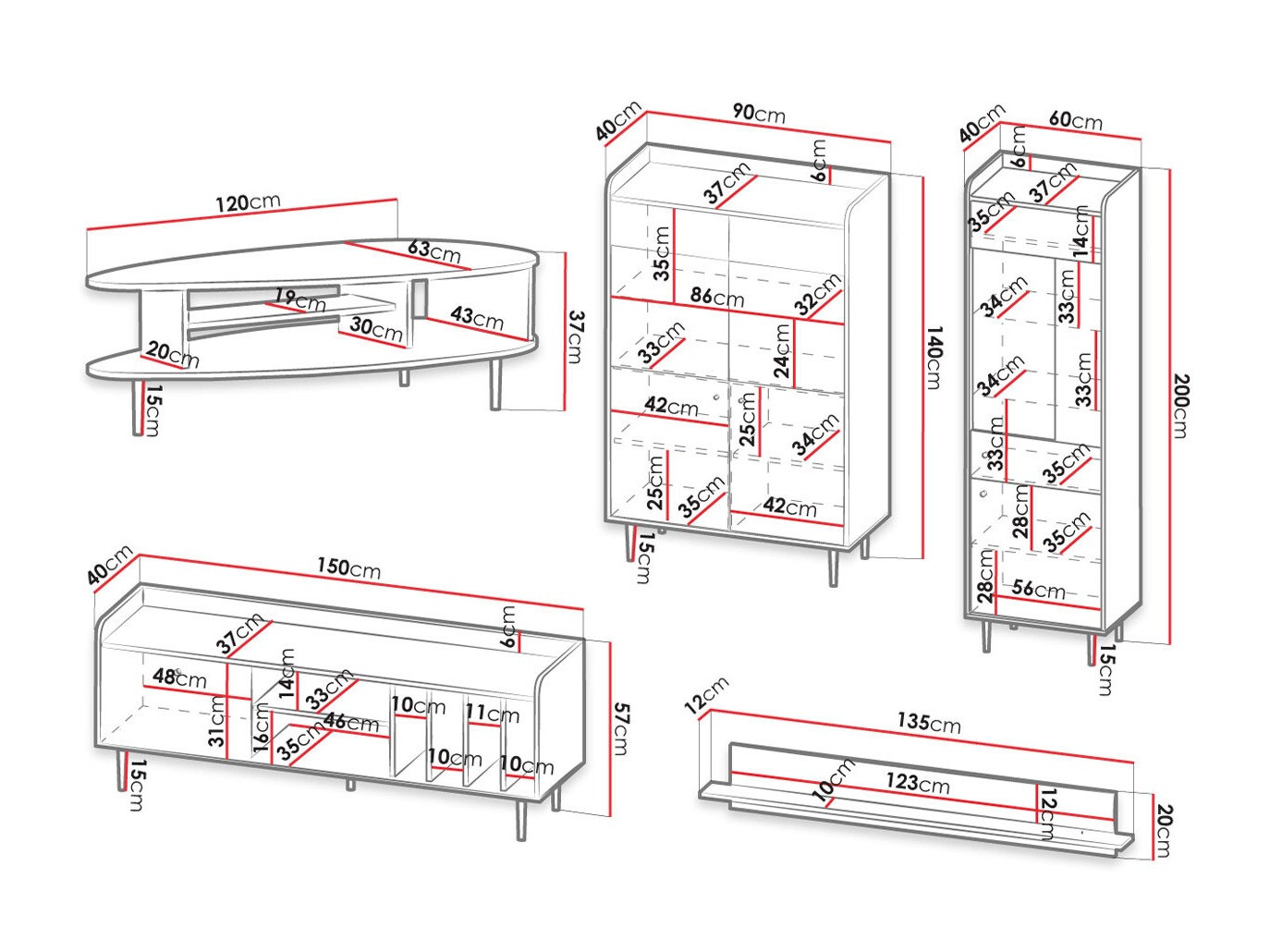 Conjunto de salón Ferenou 112